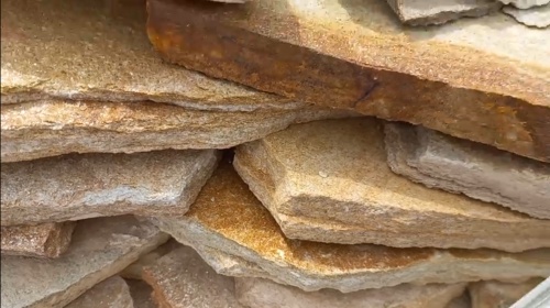 Плитняк златолит жёлтый золотистый для отмостки купить в Республике Бурятия