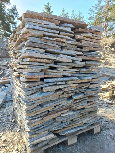 Плитняк златолит серебристый для цоколя, отмостки купить в Республике Бурятия