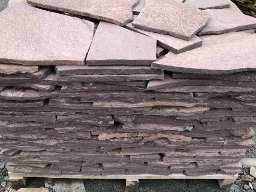 Плитняк лемезит бордовый для облицовки цоколя 20-25 мм  купить в Республике Бурятия