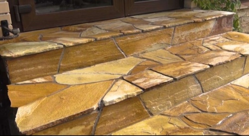 Плитняк златолит жёлтый золотистый для отмостки купить в Республике Бурятия