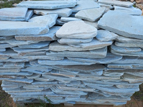 Плитняк златолит зелёный галтованный для цоколя купить в Республике Бурятия